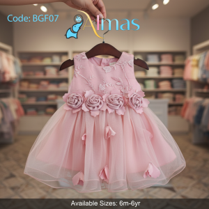 Luxury Pink Rose Frock