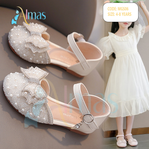 Pearl Bow Princess Sandal – Luxury Party Wear