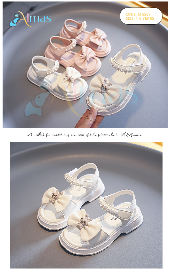 Pearl Strap Bow Sandal – Elegant & Cute