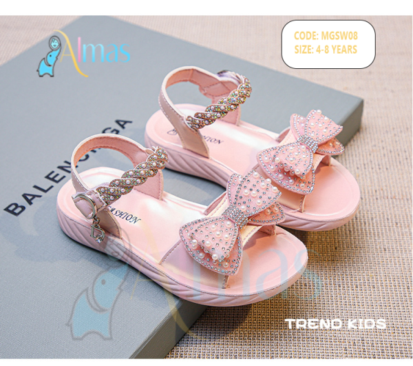 Pink Pearl Bow Sandal – Premium Party Wear - Image 4