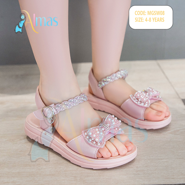 Pink Pearl Bow Sandal – Premium Party Wear - Image 3